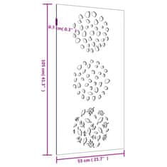 Vidaxl Vrtna stenska dekoracija 105x55 cm corten jeklo listje
