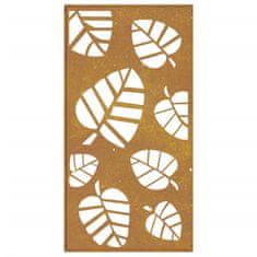Vidaxl Vrtna stenska dekoracija 105x55 cm corten jeklo drevo