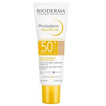 Bioderma Obarvana sončna krema SPF 50+ Photoderm Aqua fluid 40 ml