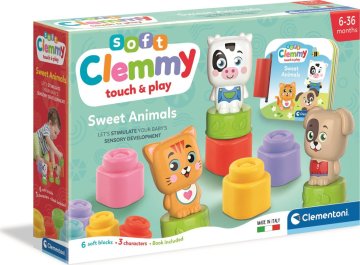 Clementoni Mehki igralni set Clemmy s knjigo Drage živali