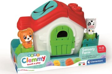 Clementoni Soft Clemmy Vstavljiva senzorična kmetija z 8 kockami