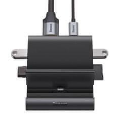 BASEUS Priključna postaja, USB-C HUB Baseus Mate Docking Pro za pametne telefone, PD, 100 W (črna)