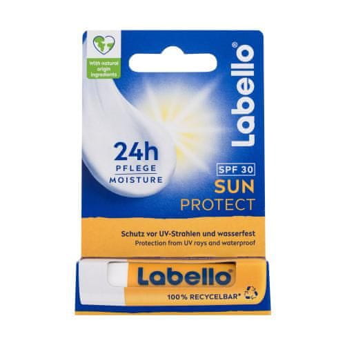 Labello Sun Protect 24h Moisture Lip Balm SPF30 vodoodporen balzam za vlaženje in zaščito ustnic pred soncem 4.8 g