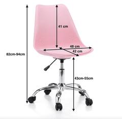 Greatstore Stol Tulipan 2 roza