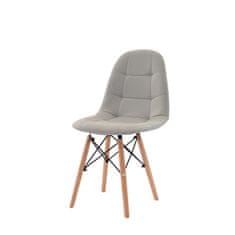 Greatstore Skandinavski stol siva tkanina EMIL