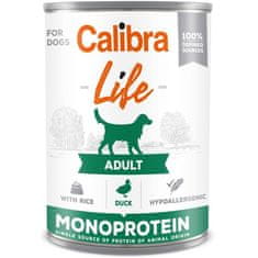 Calibra Dog Life Cons. Raca z rižem za odrasle 400g