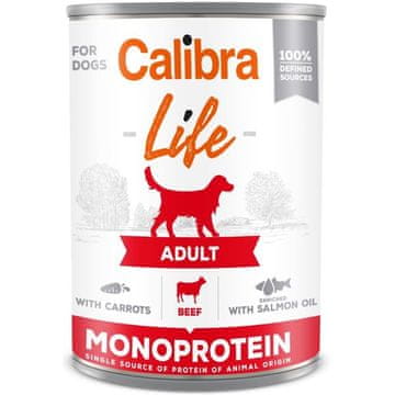Calibra Dog Life cons.Adult govedina s korenjem 400g