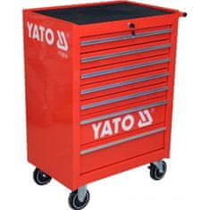 YATO Mobilna delavniška omara 7 predalov rdeča