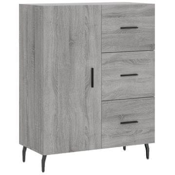 Vidaxl Komoda siva sonoma 69,5x34x90 cm inženirski les