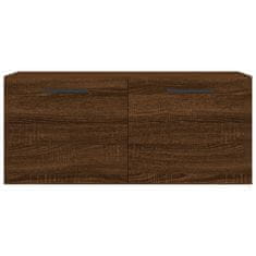 Vidaxl Stenska omarica rjavi hrast 80x36,5x35 cm inženirski les
