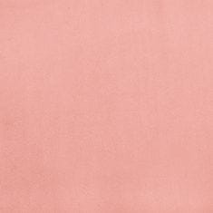 Vidaxl Vzmetnica z žepkasto vzmetjo roza 120x190x20 cm žamet