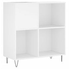 Vidaxl Omarica za gramofonske plošče bela 84,5x38x89 cm inženirski les