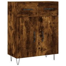 Vidaxl Komoda dimljeni hrast 69,5x34x90 cm inženirski les