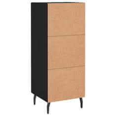 Vidaxl Komoda črna 34,5x34x90 cm inženirski les