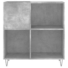 Vidaxl Omarica za gramofonske plošče betonsko siva 84,5x38x89 cm les