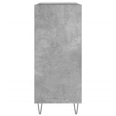 Vidaxl Omarica za gramofonske plošče betonsko siva 84,5x38x89 cm les