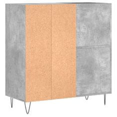 Vidaxl Omarica za gramofonske plošče betonsko siva 84,5x38x89 cm les