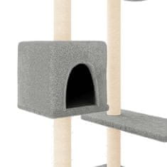Vidaxl Mačje drevo s praskalniki svetlo sivo 82 cm