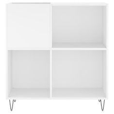 Vidaxl Omarica za gramofonske plošče bela 84,5x38x89 cm inženirski les