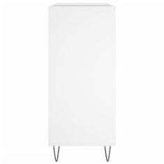 Vidaxl Omarica za gramofonske plošče bela 84,5x38x89 cm inženirski les