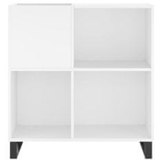 Vidaxl Omarica za gramofonske plošče bela 84,5x38x89 cm inženirski les