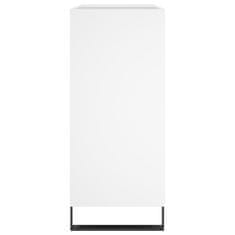 Vidaxl Omarica za gramofonske plošče bela 84,5x38x89 cm inženirski les