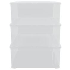 shumee Plastične škatle za shranjevanje 3 kosi 25 L zložljive