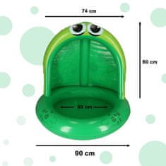 Ikonka Napihljiv pontonski bazen s streho žaba 95cm
