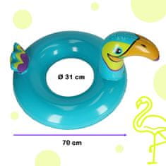 Ikonka Napihljiv otroški plavalni obroč Toucan 70cm