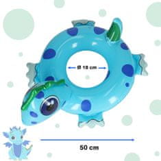 Ikonka Napihljiv dinozavrski plavalni obroč 50 cm