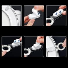 Northix Ročaj za WC pokrov in sedežno garnituro - siv 