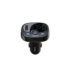 BASEUS oddajnik FM T typed Bluetooth 2xUSB microSD,črn 