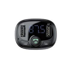 BASEUS Baseus T-tip S-09A Bluetooth 2xUSB microSD FM oddajnik (črn)