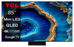 TCL 85C805 4K UHD televizor, Google TV
