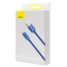 BASEUS Kabel USB-Lightning Crystal Shine, 2,4 A, 1,2 m (modri)