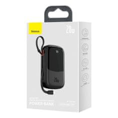 BASEUS Powerbank s hitrim polnjenjem 20000mAh 20W QC-PD-SCP-FCP kabel Iphone Lightning črn