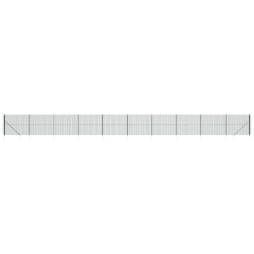 Vidaxl Mrežna ograja s konicami za postavitev zelena 1,6x25 m