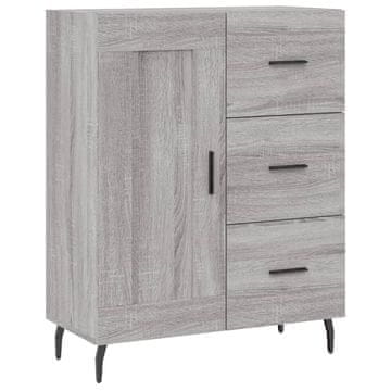 Vidaxl Komoda siva sonoma 69,5x34x90 cm inženirski les