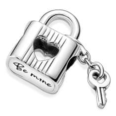 Pandora Romantična srebrna ključavnica iz kroglic Moments 790095C01