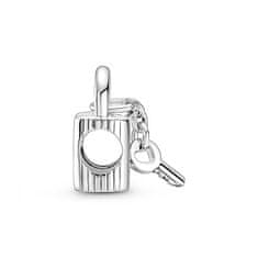 Pandora Romantična srebrna ključavnica iz kroglic Moments 790095C01