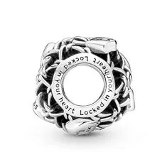 Pandora Bleščeča srebrna mreža za perle s ključavnicami Moments 790071C00