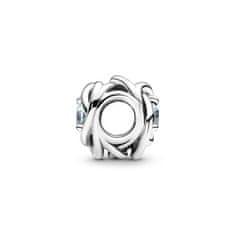 Pandora Bleščeča srebrna kristalna perla Trenutki 790065C09