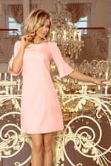 Numoco Ženska cvetlična obleka Neva pastelno roza XL