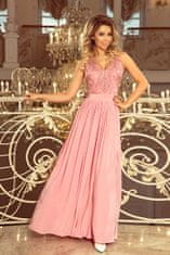 Numoco Ženska večerna obleka Lea roza S
