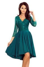 Numoco Ženska čipkasta obleka Nicolle zelena L
