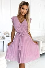 Numoco Ženska cvetlična obleka Polina umazano roza XL