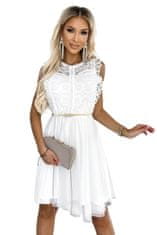 Numoco Ženska čipkasta obleka Gret bela Universal