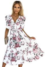 Numoco Ženska cvetlična obleka Gbriella bordo Universal