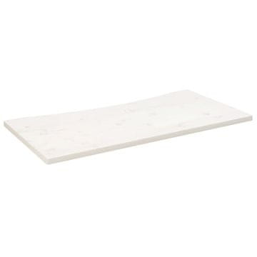Vidaxl Mizna plošča bela 110x55x2,5 cm trdna borovina