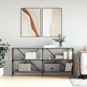 Vidaxl vidaXL Klubska mizica, siva, hrast sonoma, 160x30x75 cm